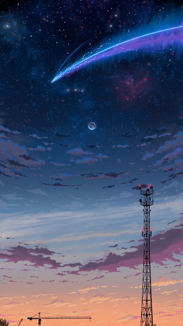 电波塔与星空