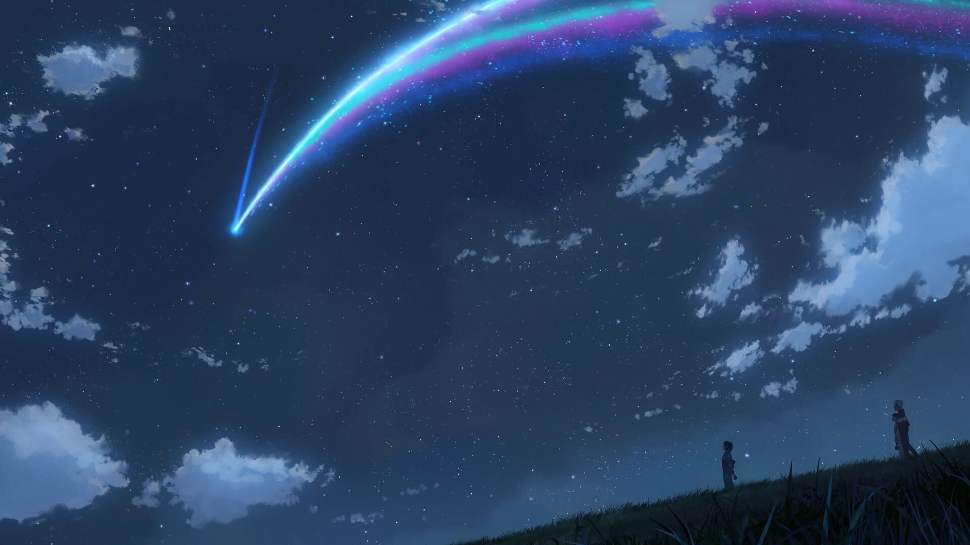 彗星之夜的剪影